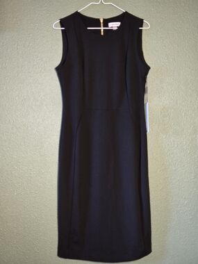 Calvin Klein Classic Black Sleeveless Sheath Dress